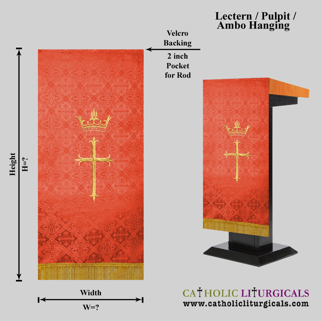 Lectern / Pulpit Hangings Red Lectern Hanging/ Pulpit Hanging/ Ambo Hanging