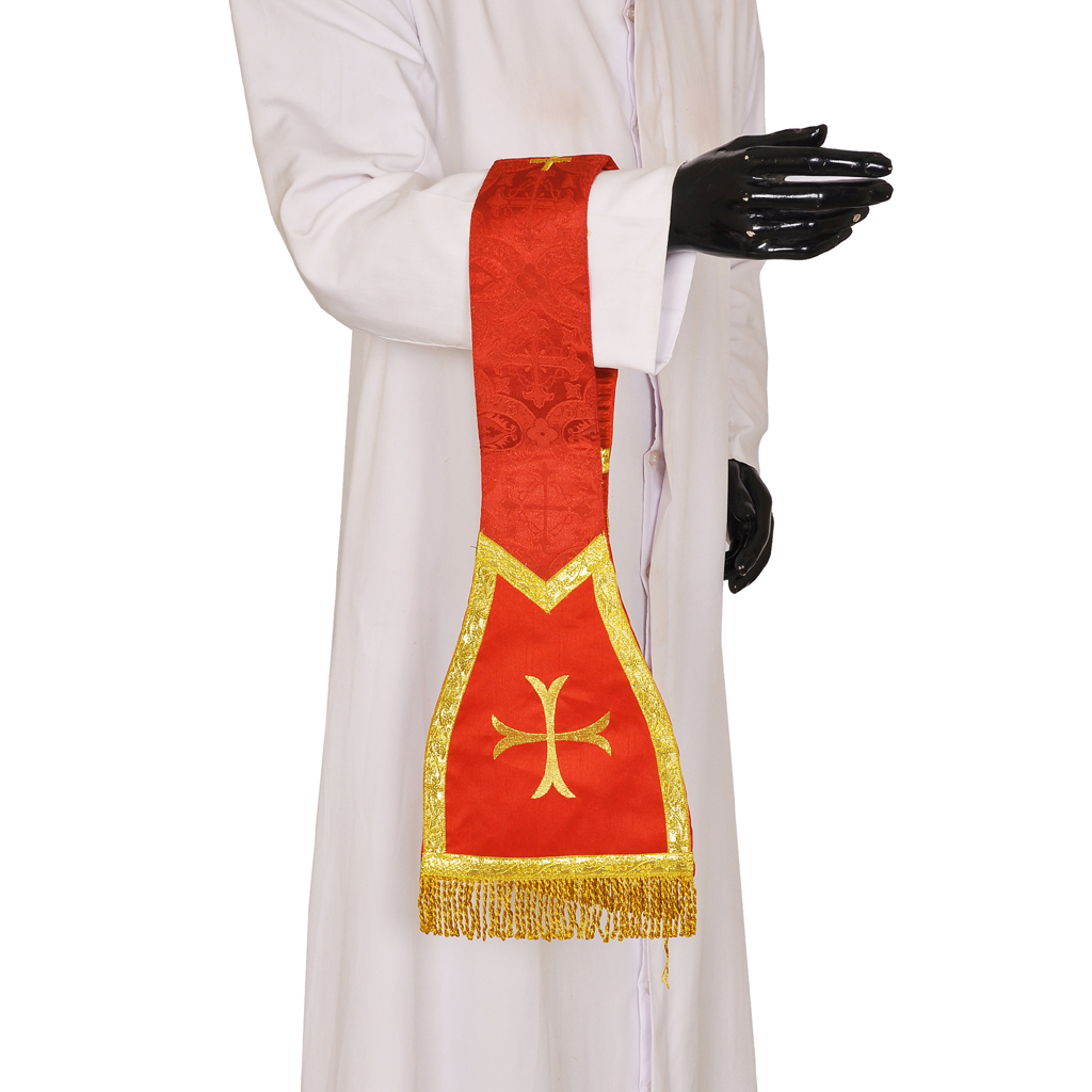 Priest Maniples Red Maniple Cross Embroidered
