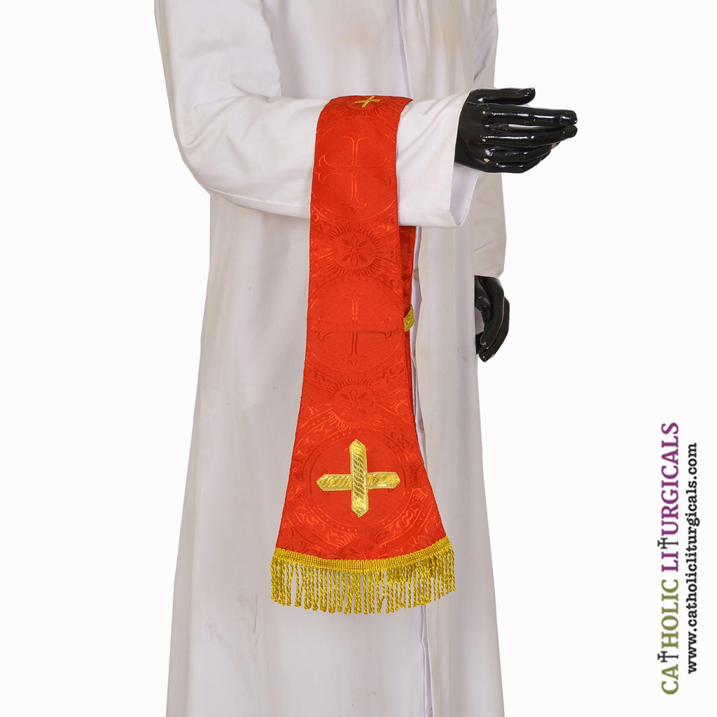 Priest Maniples Red Maniple Cross Design