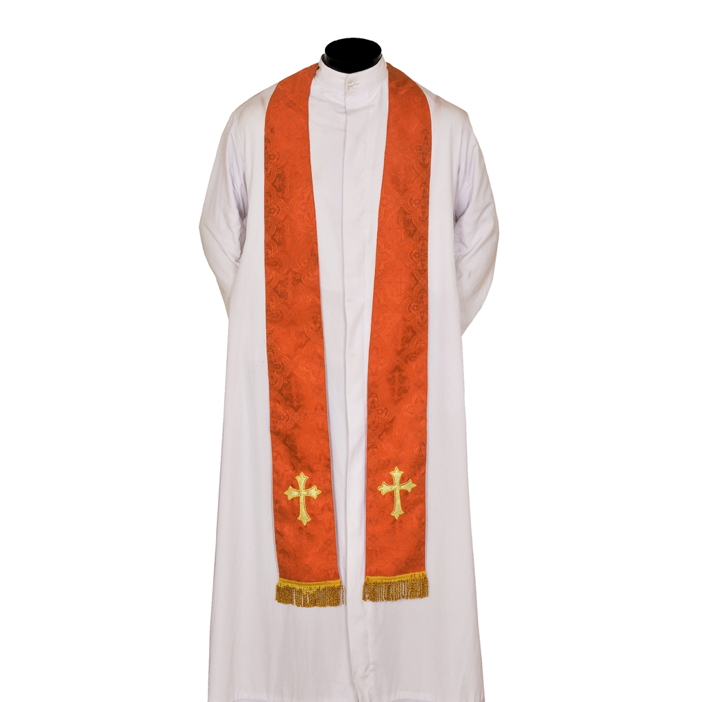 Priest Stoles Red - Priest Stole - Cross Applique