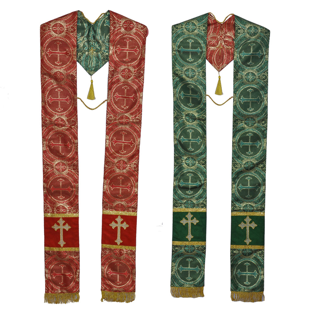 Priest Stoles Reversible Red / Green - Priest Stole