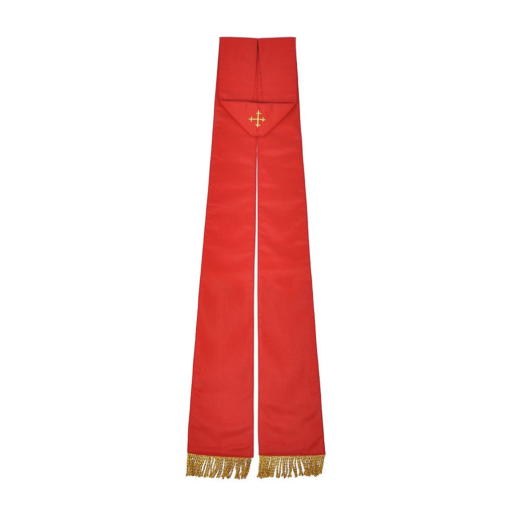 Priest Stoles Red - Felt Interlined - Priest Stole