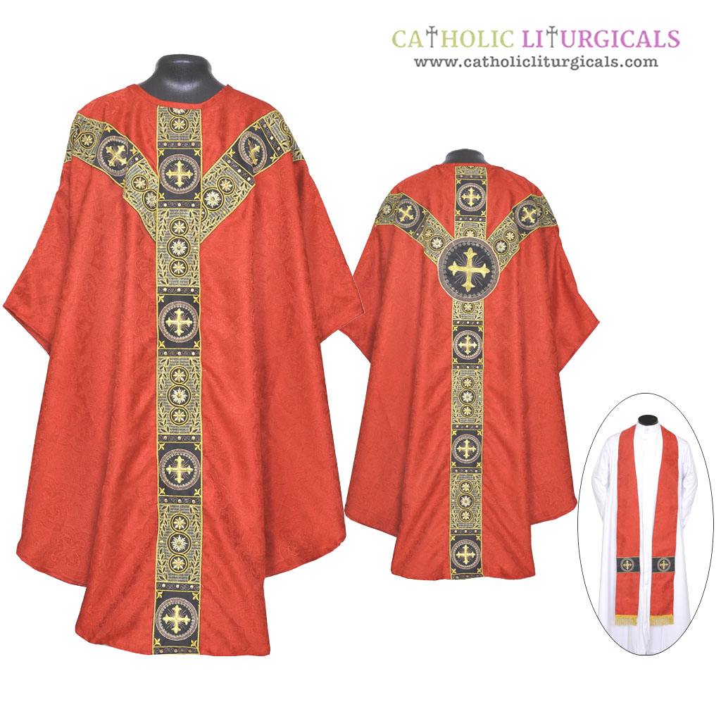 Lenten Offers MCX : Red Gothic Vestment & Stole Set