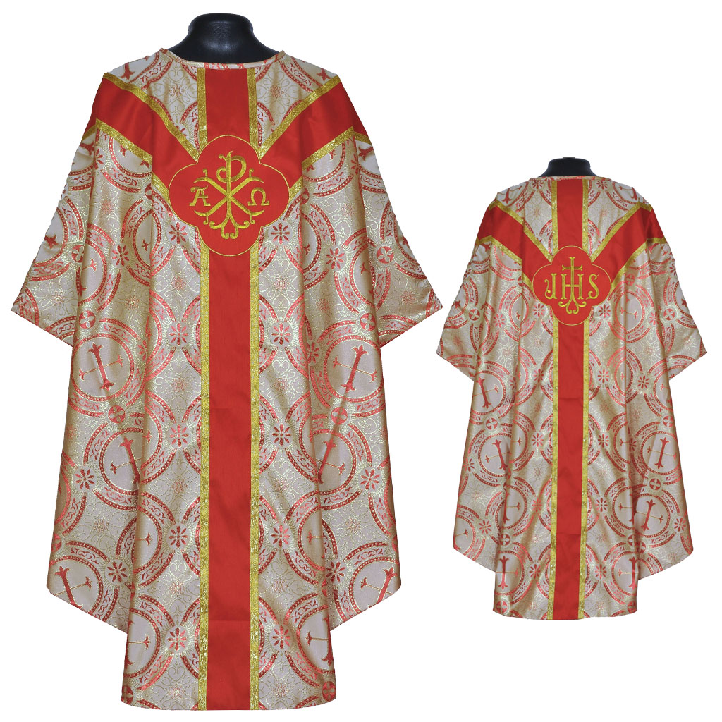 Gothic Chasubles Red Gothic Vestment & Low Mass Set