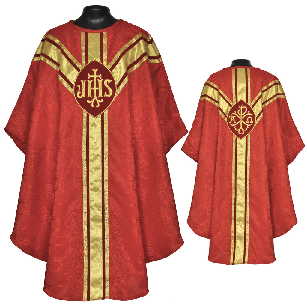 Gothic Chasubles Red Gothic Vestment & Mass Set