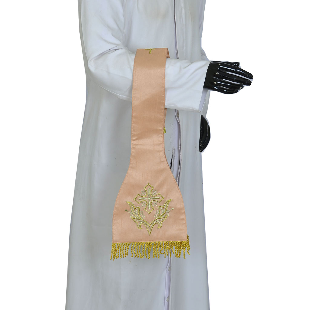 Priest Maniples Rose Cross Embroidered - Maniple 