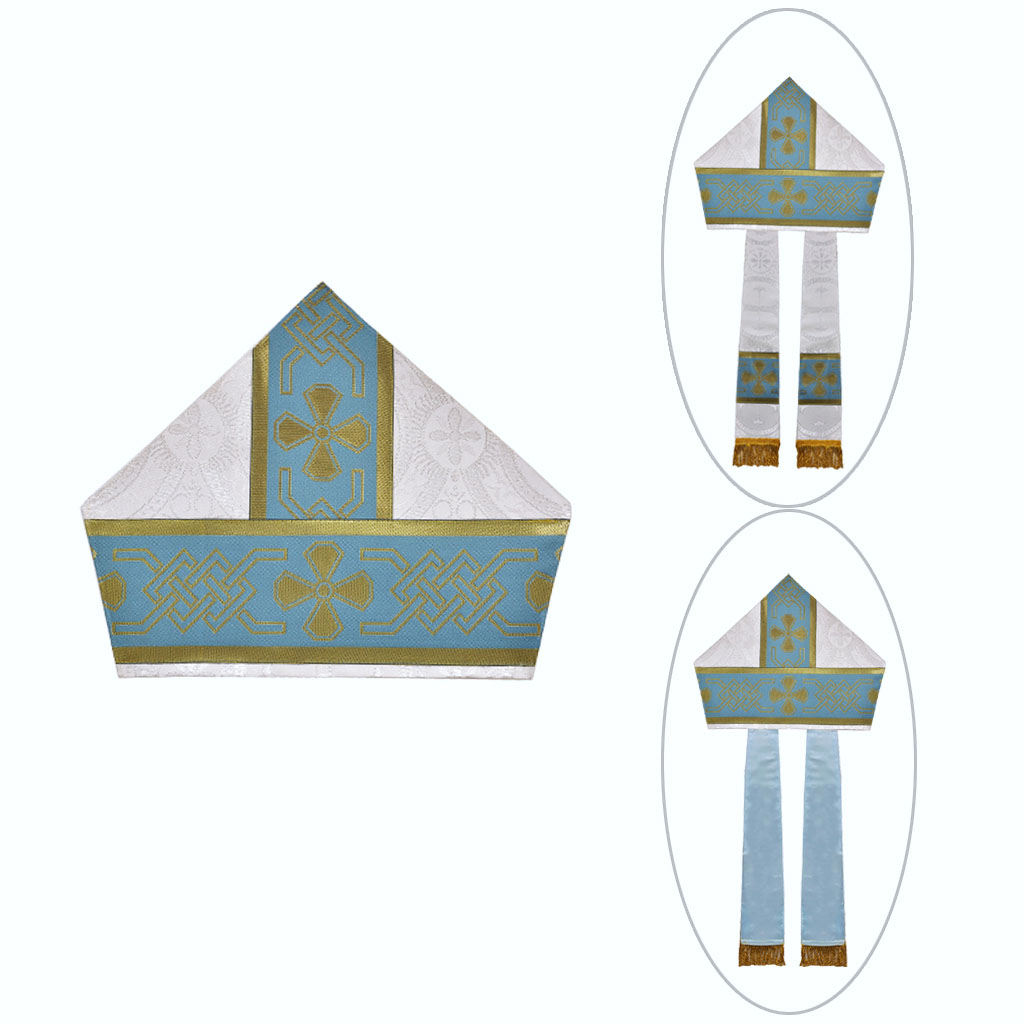 Bishop's Mitre White Silver Bishops Mitre (height - 10 inches)