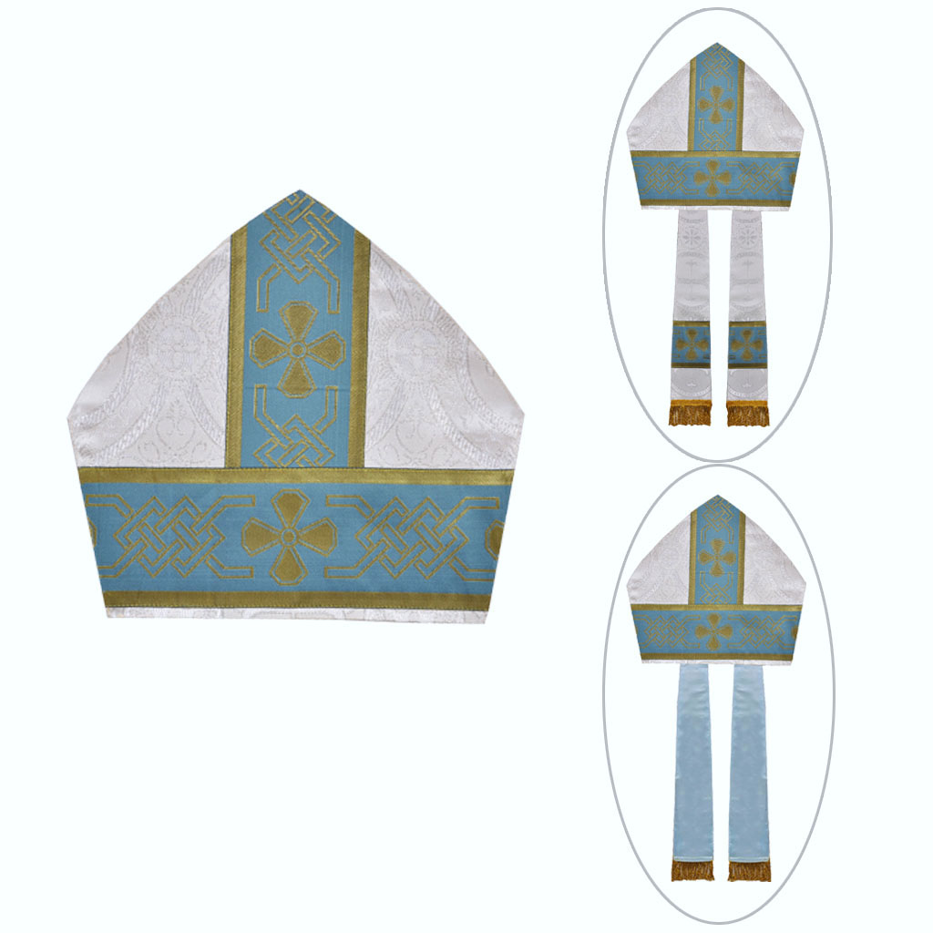 Bishop's Mitre White Silver Bishops Mitre (height - 12 inches)