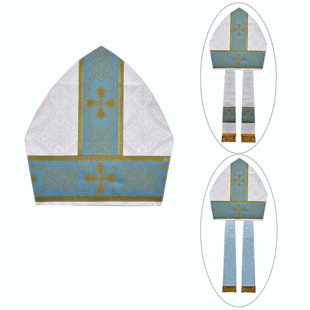 Bishop's Mitre White Silver Bishops Mitre (height - 14 inches)