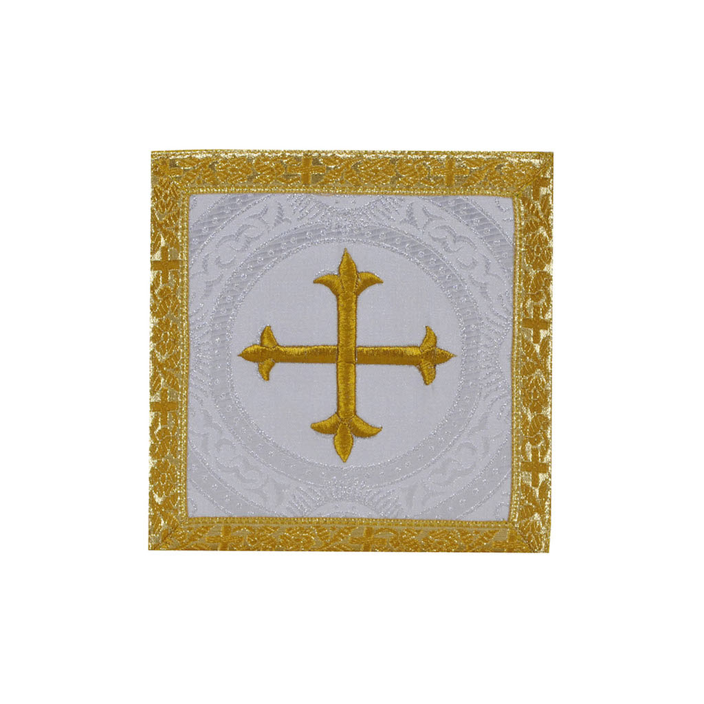 Chalice Palls Metallic Silver Chalice Pall - Cross Embroidery