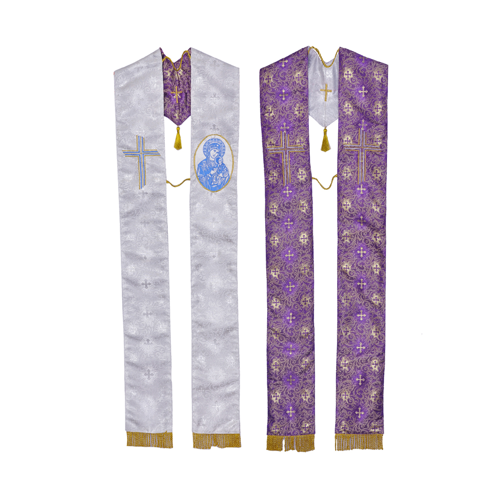 Priest Stoles Our Lady of Perpetual Reversible - Priest Stole