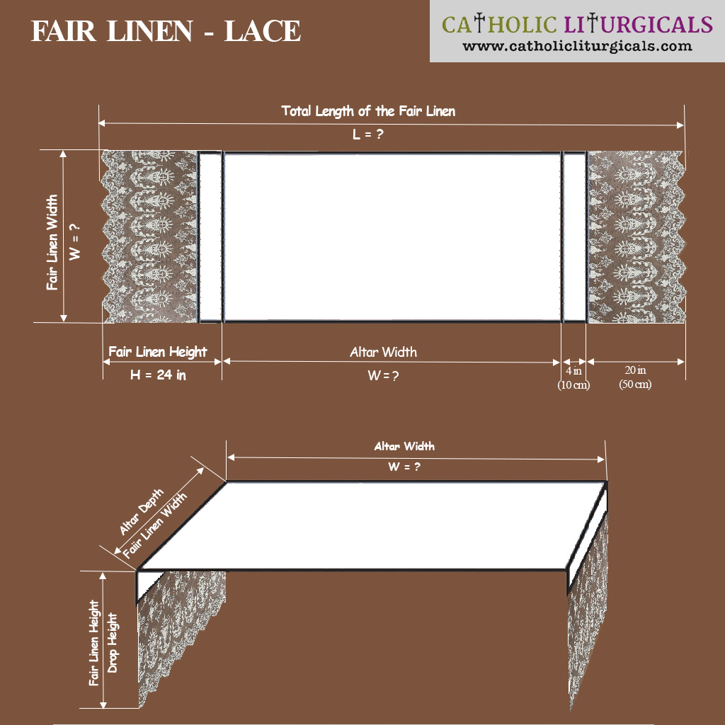 Altar Fair Linen Fair Linen - with Lace Hangings