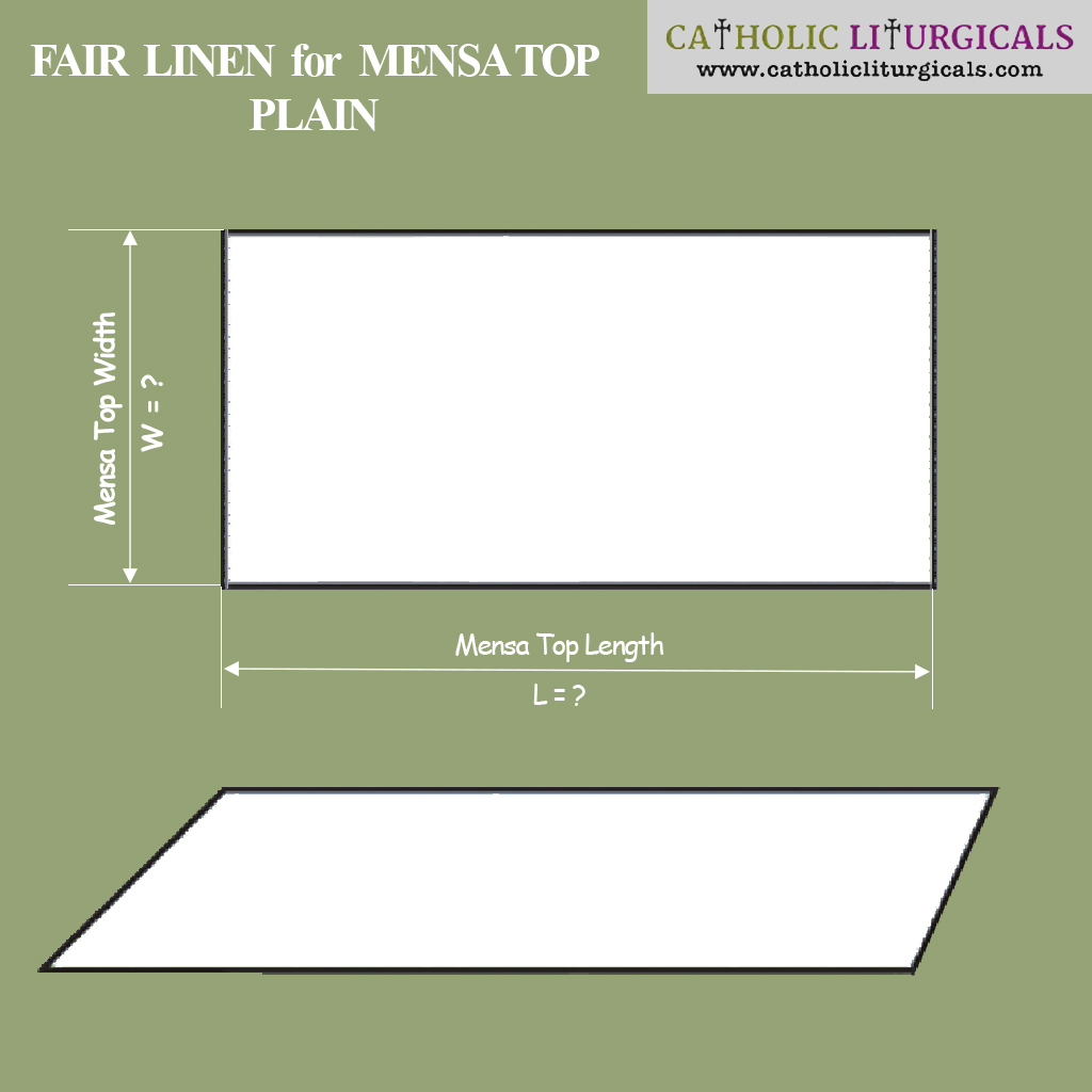 Altar Fair Linen Fair Linen - for Mensa Top - Plain