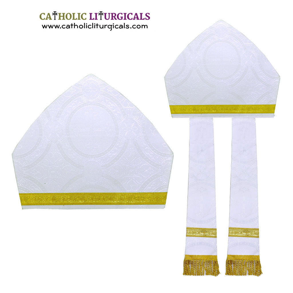 Bishop's Mitre White Bishops Mitre - height - 12 inches