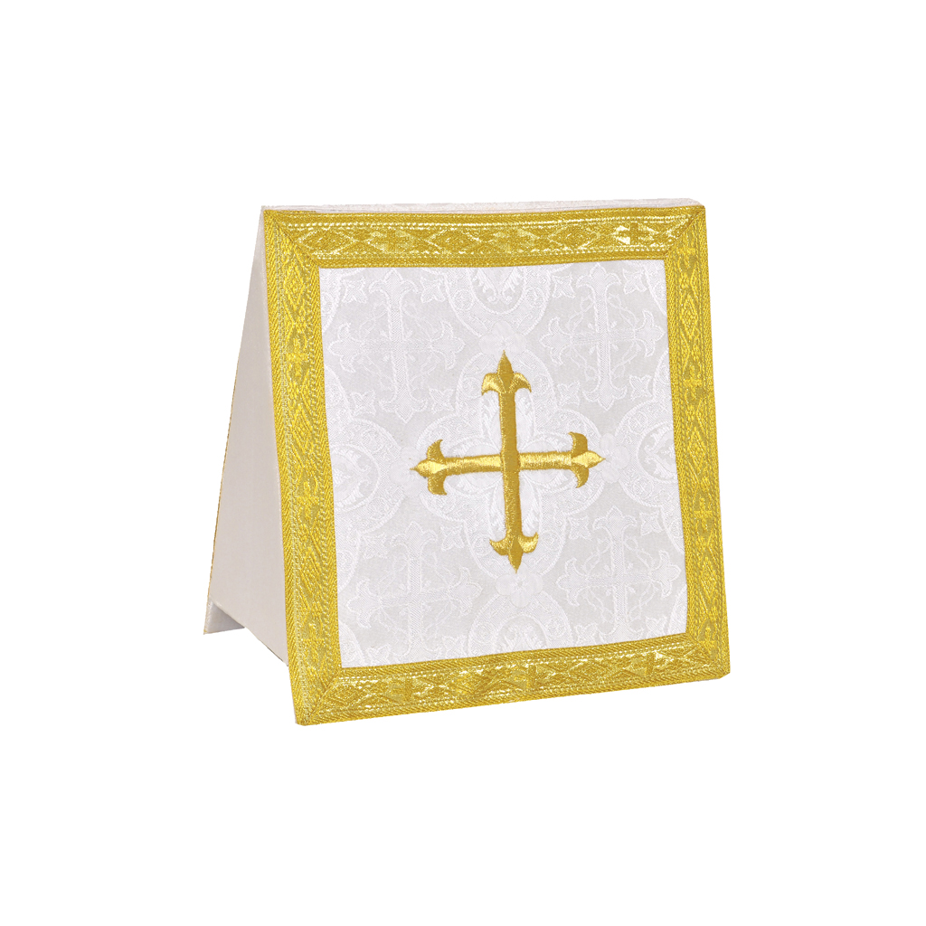Lenten Offers White Burse - Cross Embroidery