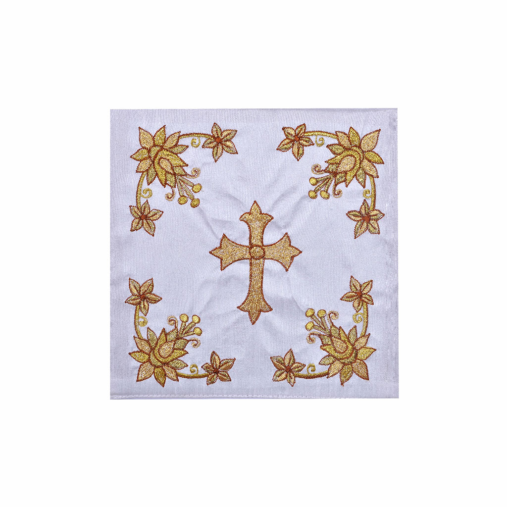 Chalice Palls Chalice Pall - White Silk - Embroidered