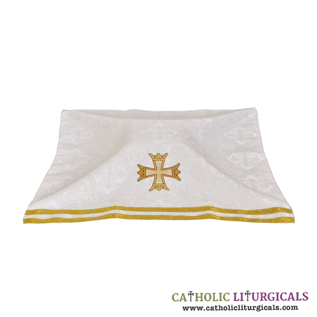 Chalice Veils White Chalice Veil with Cross Embroidery