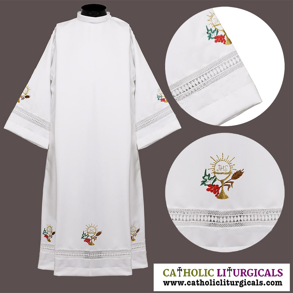Priest Mass Albs Cassock Alb - with Lace & Embroidery