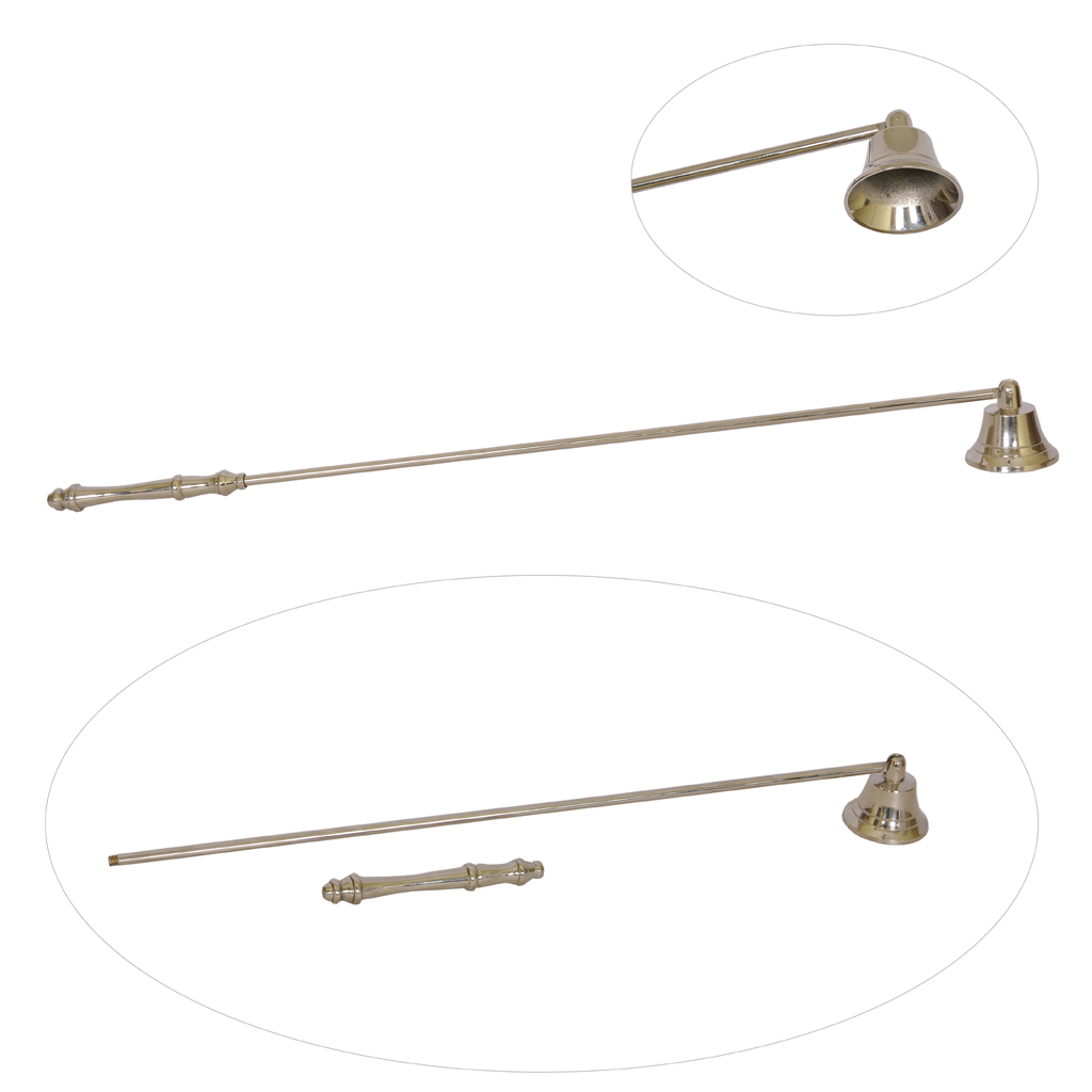 Candle Snuffer Brass Candle Snuffer (18 inches) - Silver Tone