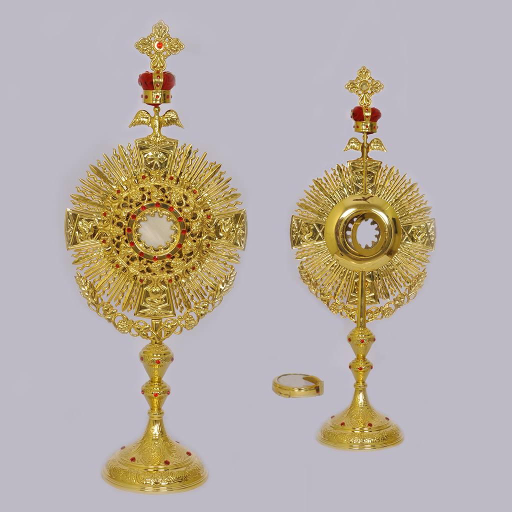 Monstrance 32 inch Monstrance with Crown - 3 inch Luna