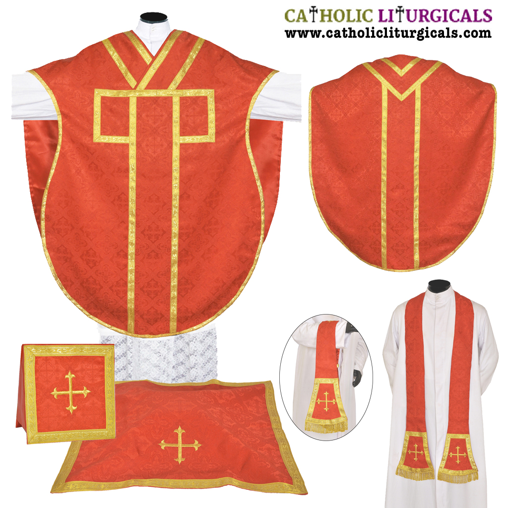 Philip Neri Chasubles St. Philip Neri Vestment - Red Chasuble Set