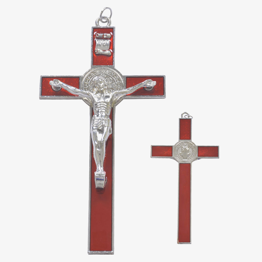 Crosses & Crucifixes Red Hanging Crucifix 8
