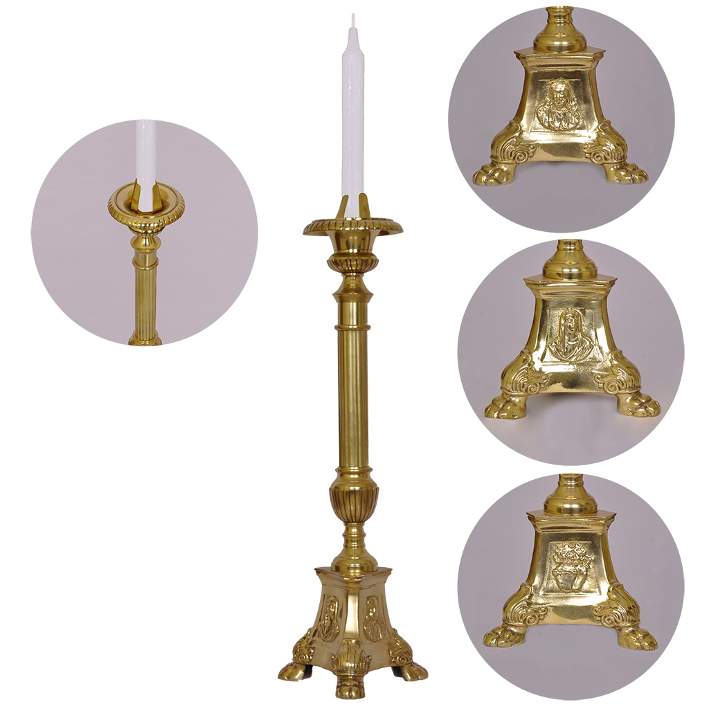 Candle Stands 1 no - Sanctuary Candle Stands - Brass