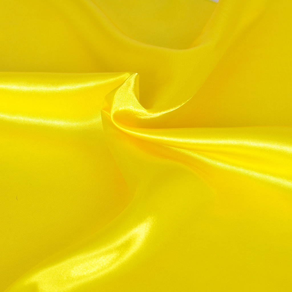 Satin Fabrics Yellow Satin Fabric for Lining - Light Weight