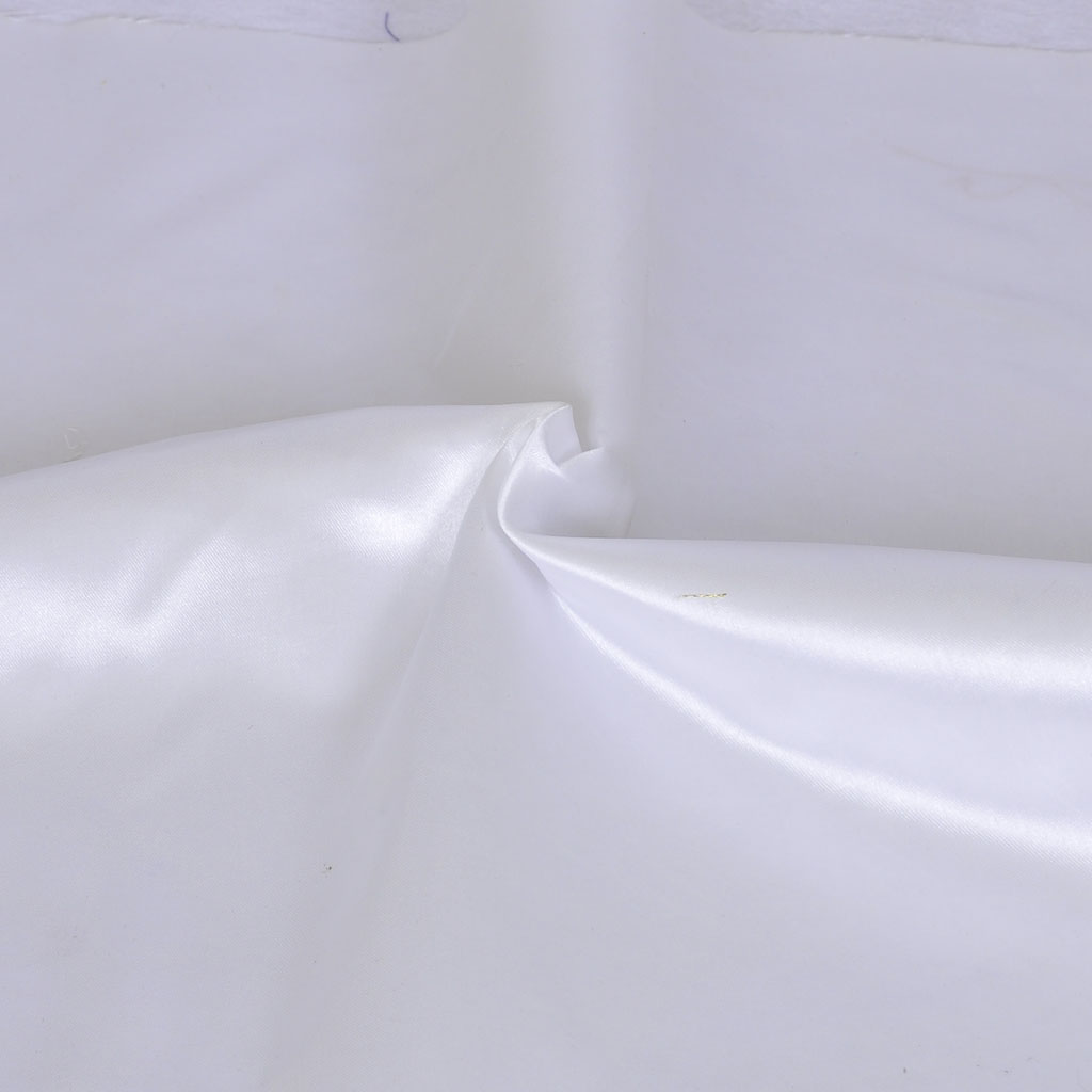 Satin Fabrics White Satin Fabric for Lining - Light Weight
