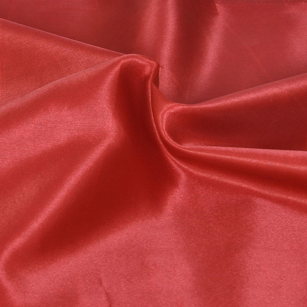 Satin Fabrics Maroon Satin Fabric for Lining - Light Weight