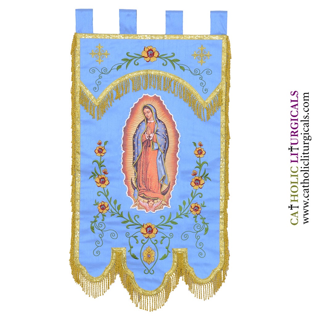 Church Banners Our Lady of Guadalupe Banner - 20 x 34 inches 