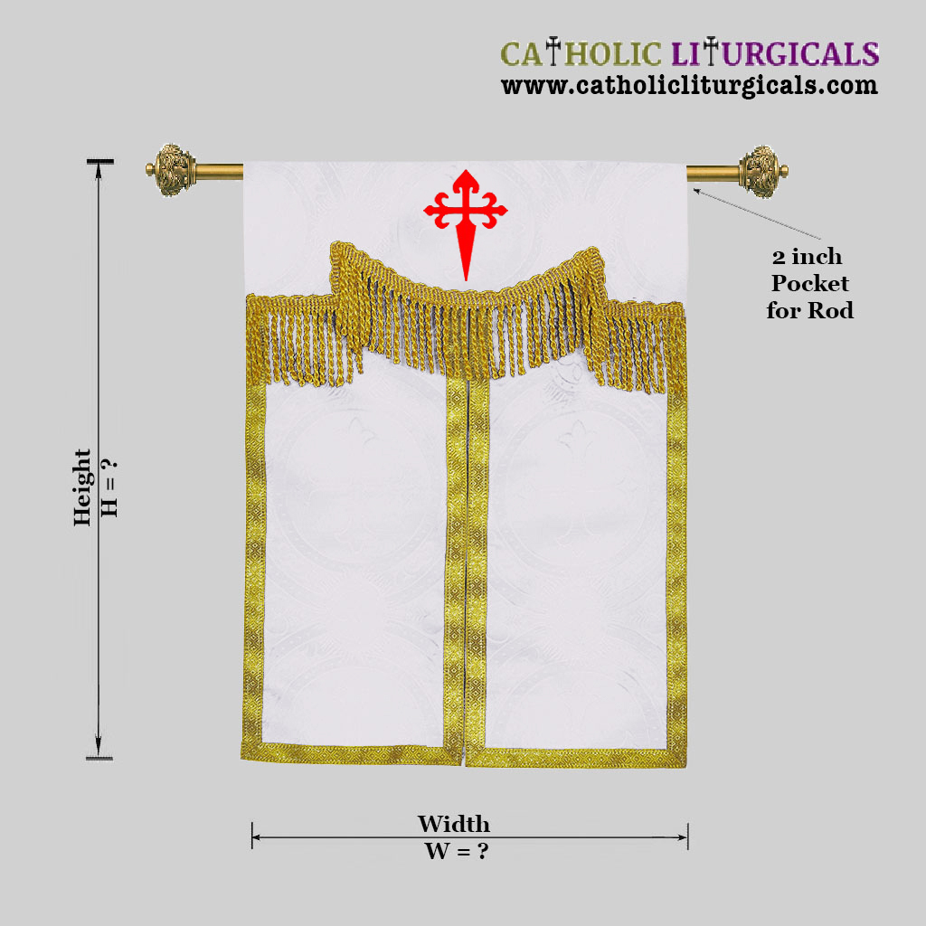 Tabernacle Veils White Tabernacle Curtain Veil with IHS