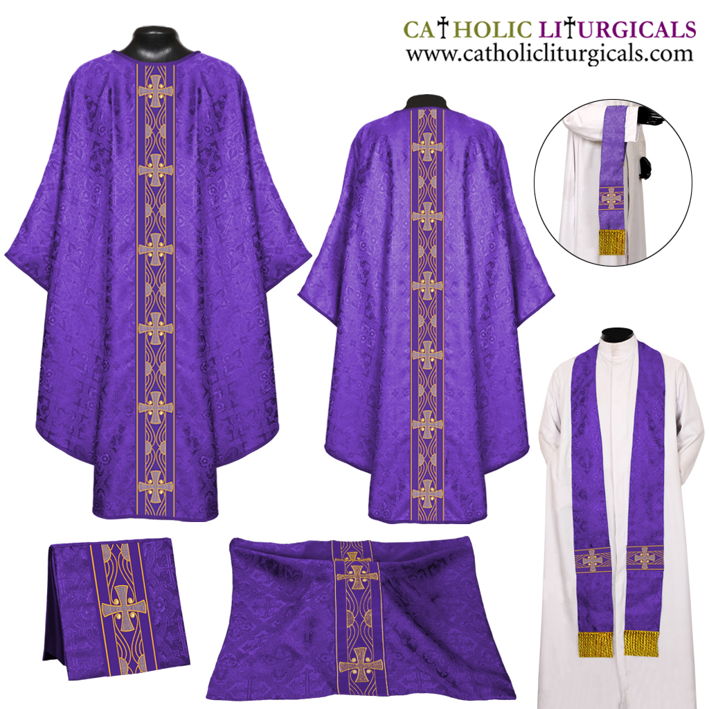 Gothic Chasubles Purple Chasuble & Mass Set, Gothic Vestments