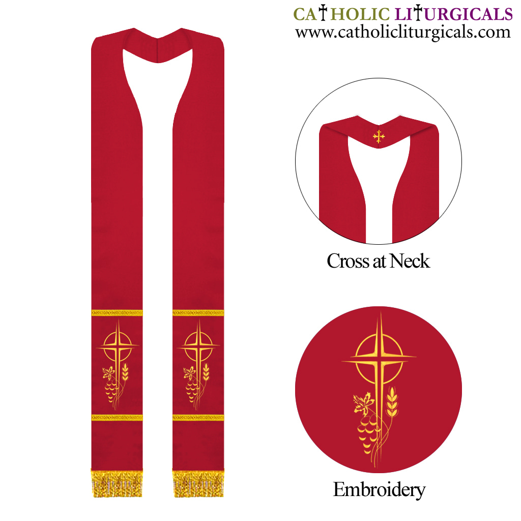 Priest Stoles Red Stole - Clergy Stole
