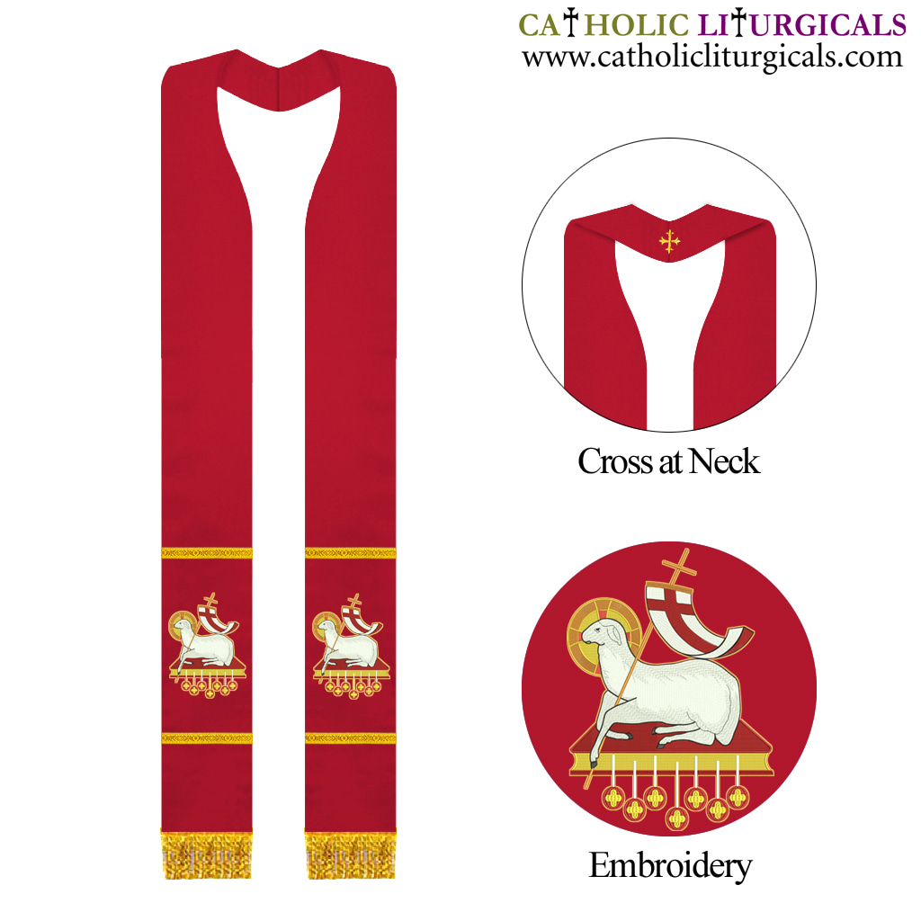 Priest Stoles Priest Stole - Red Clergy Stole