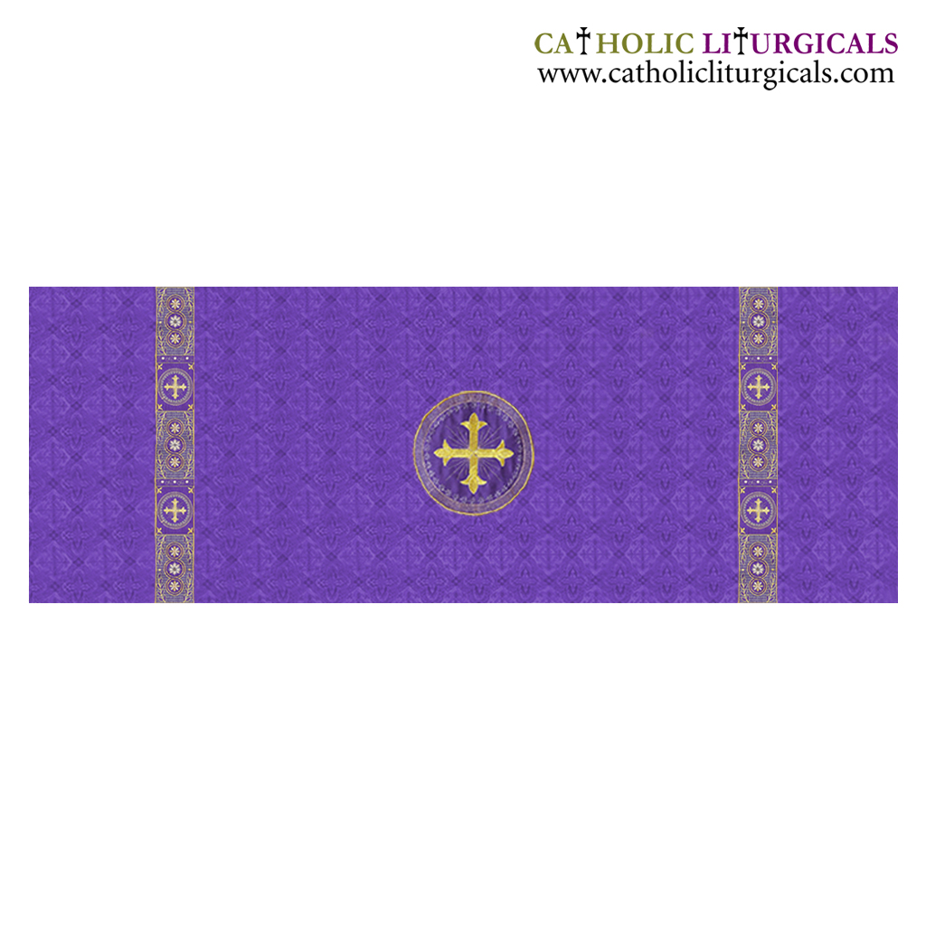 Altar Frontals Traditional Altar Frontal - Purple Damask Fabric