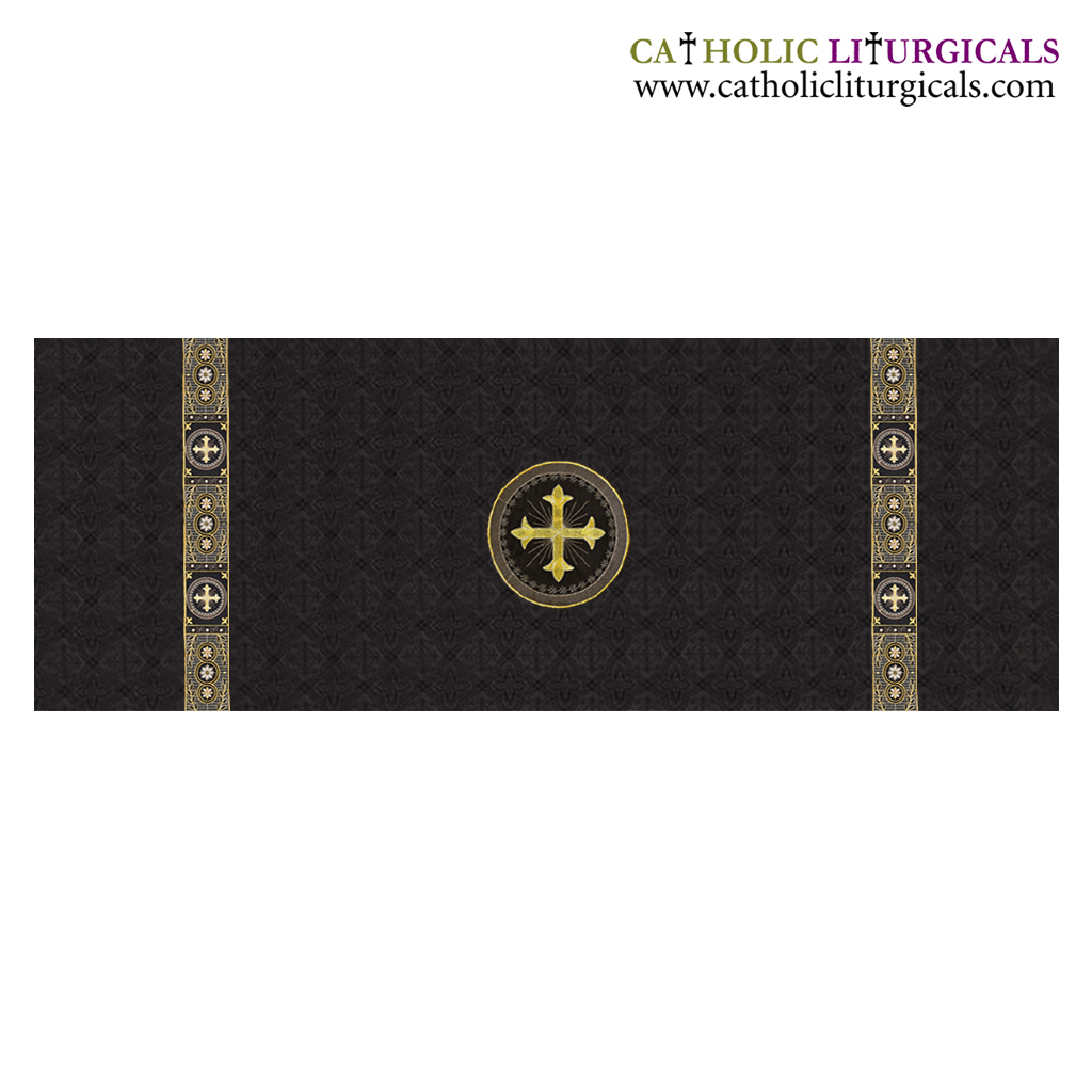Altar Frontals Traditional Altar Frontal - Black Damask Fabric