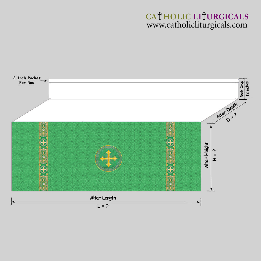 Altar Frontals Green Altar Frontal - with Mensa Top