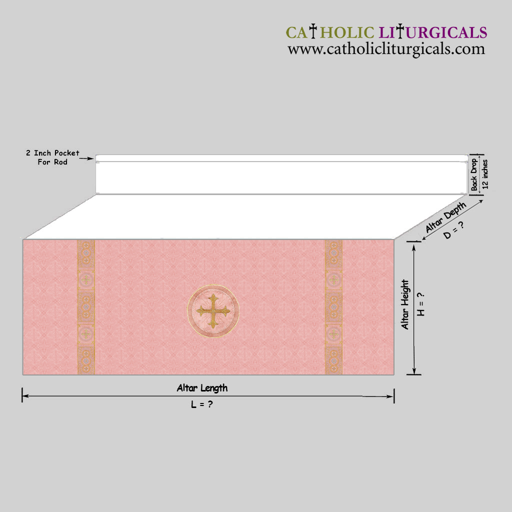 Altar Frontals Rose Altar Frontal - with Mensa Top