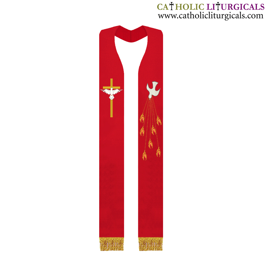 Priest Stoles Pentecost Stole, Priest stole in Red