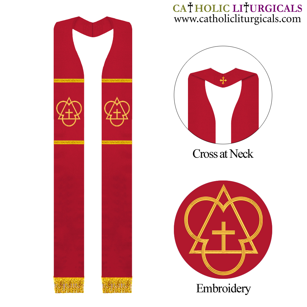 Priest Stoles Red Priest Stole - Clergy Stole