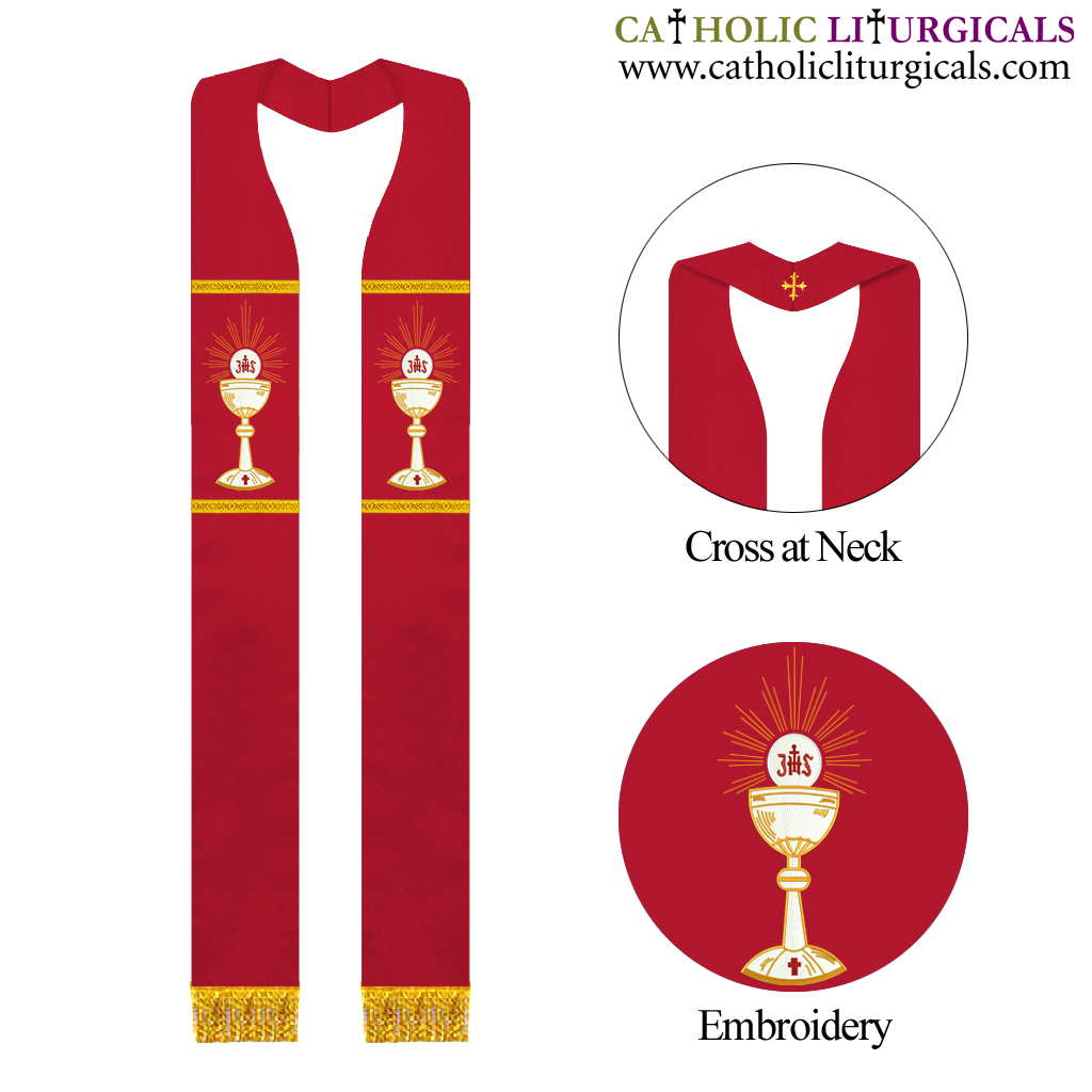 Priest Stoles Priest Stole - Red Clergy Stole