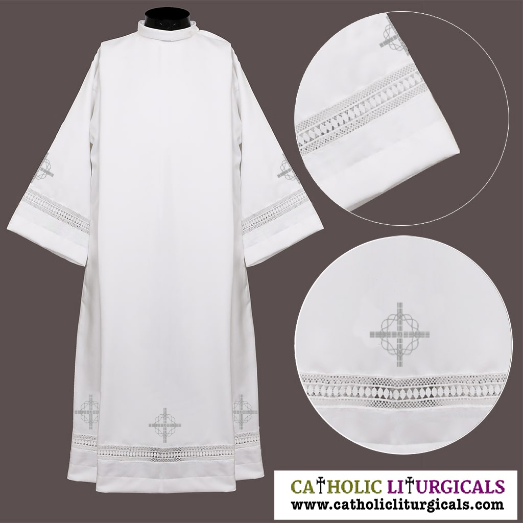 Priest Mass Albs Cassock Alb - with Lace & Embroidery