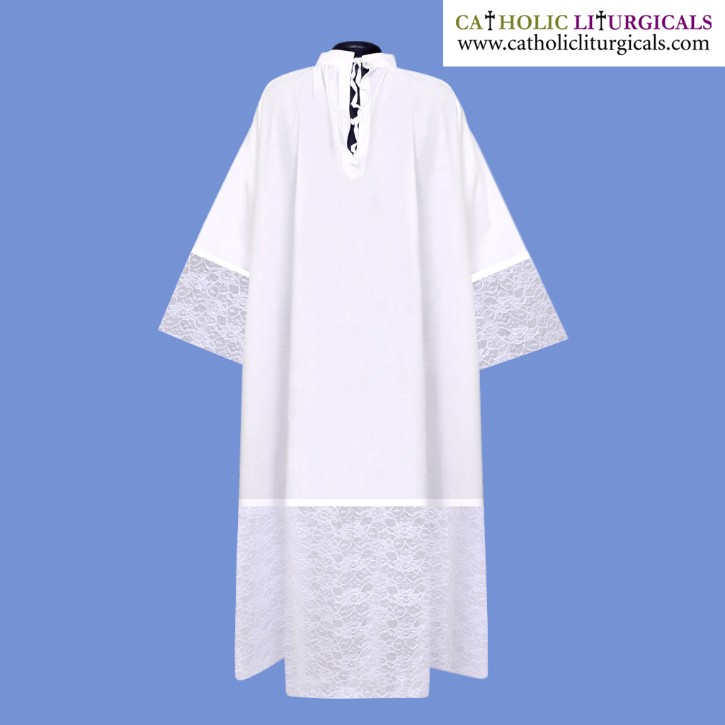 Priest Mass Albs Traditional White Alb with Lace