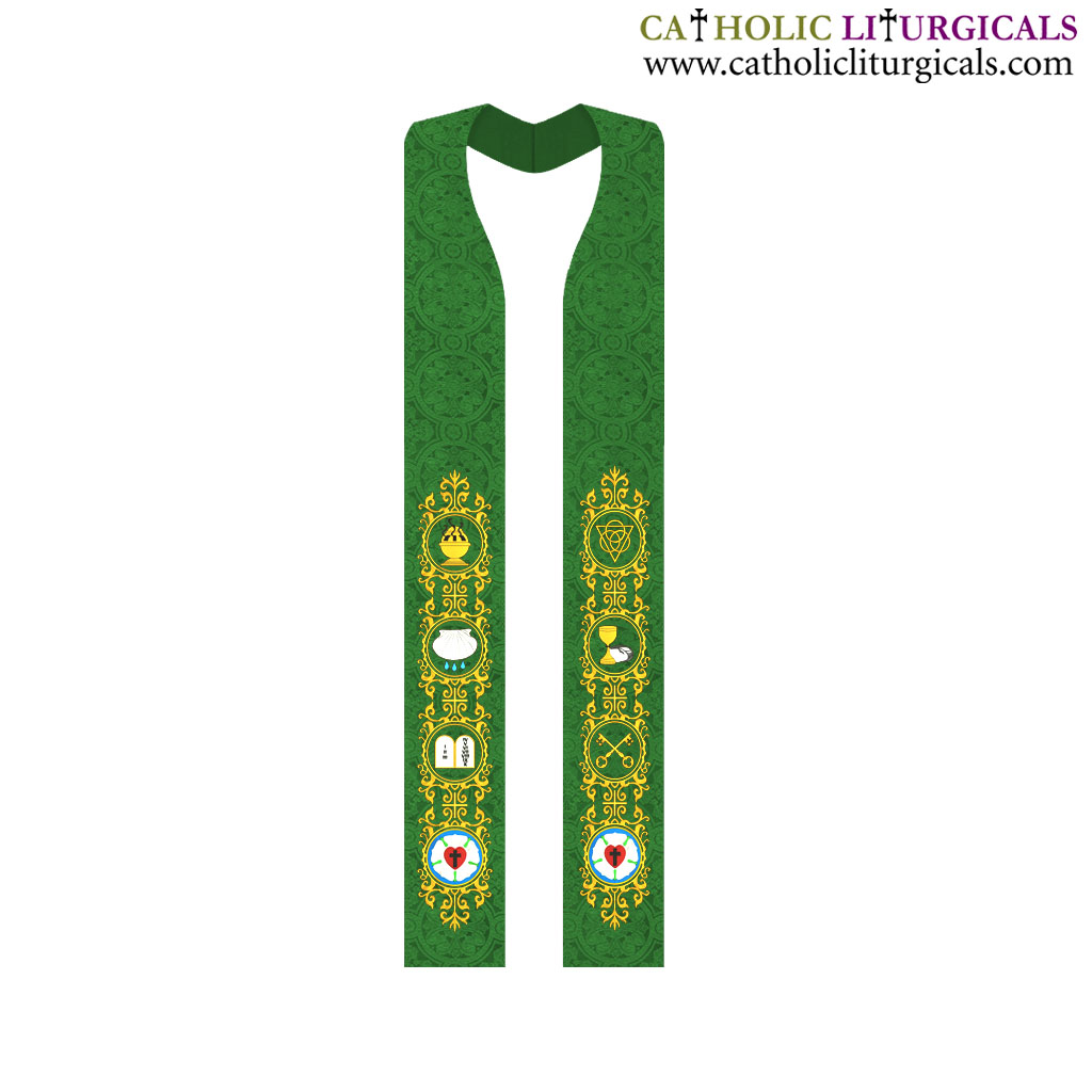 Priest Stoles Green Lutheran Stole Catechesis Design