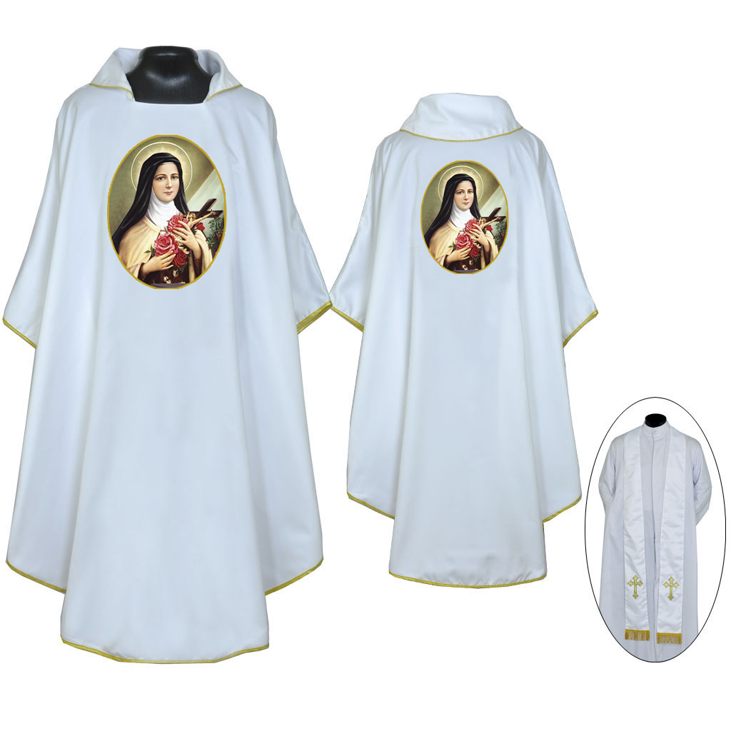 Gothic Chasubles Saint Therese of the Child Jesus Gothic Vestment & Stole Set
