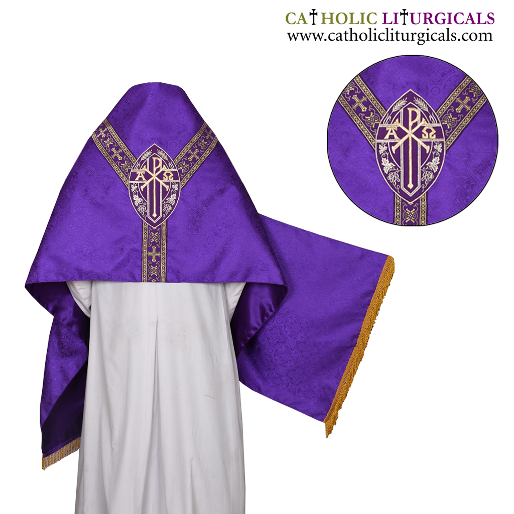 Lenten Offers Purple Humeral Veil - PAX Embroidery