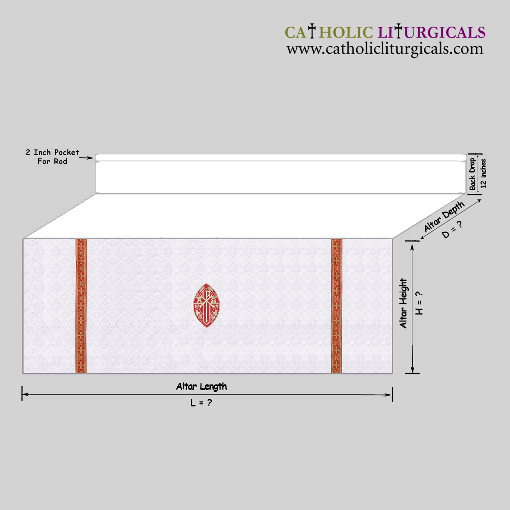 Altar Frontals White Altar Frontal - with Mensa Top