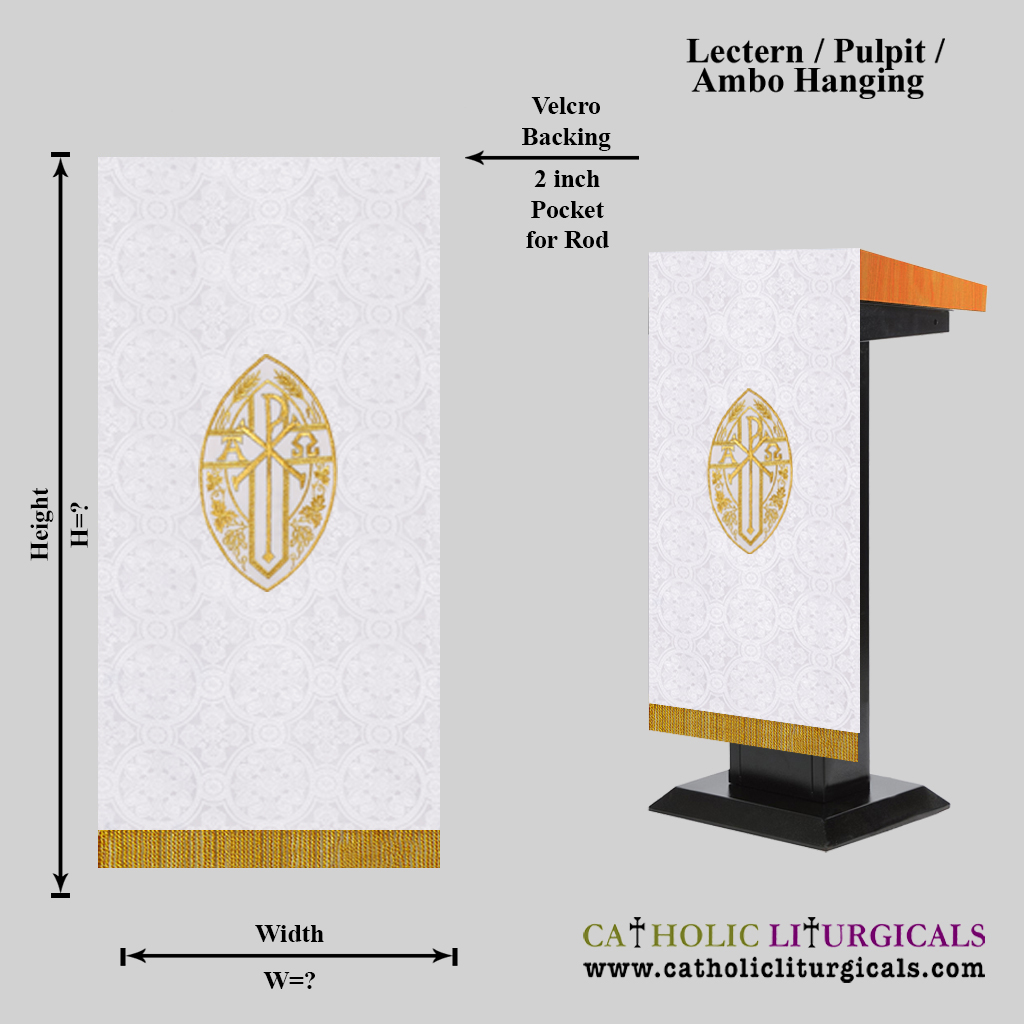 Lectern / Pulpit Hangings White Lectern/ Pulpit/ Ambo Hanging