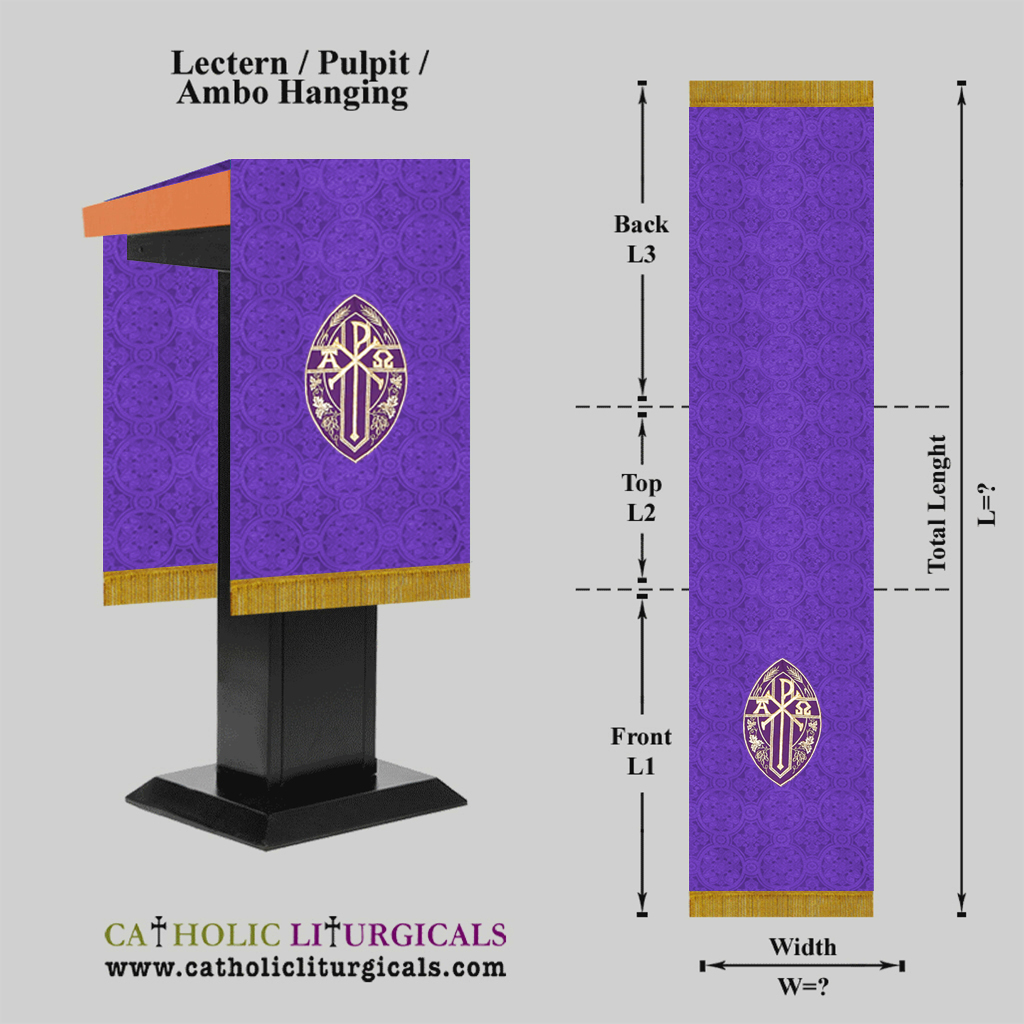 Lectern / Pulpit Hangings Purple/ Violet Lectern/ Pulpit/ Ambo Hanging